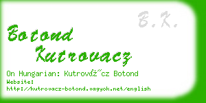 botond kutrovacz business card